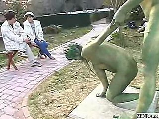 Зеленый японский сад статуи ебать в общественных местах