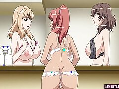 Three huge titted hentai babes