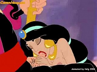 Arabian Nights - Princess Jasmine fucked oleh wizard buruk