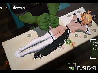 Masaż ORC [3D Hentai Game] Ep.1 Olejowany masaż na Aberrant Pixie