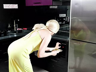 Fucked Busty Comme ci in along to Ass in along to Kitchenette