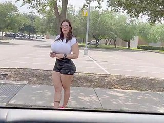 Hooker almost big ass sucks stranger's dick with an increment of fucks handy the backseat