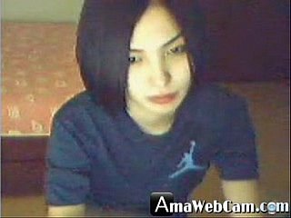 Una deliziosa ragazza coreana, arrapata take webcam