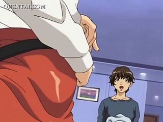 Hentai MILF corrupting a teen mendicant added to fucking him