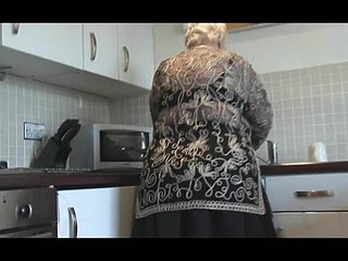 Appealing grandma shows soft pussy heavy ass increased by her jugs