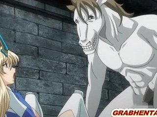Hentai principessa whisk tette grosse brutalmente doggystyle scopata da mostro a cavallo
