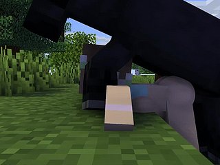 Minecraft- Cô fucked bởi sweep ngựa và một Smoothie